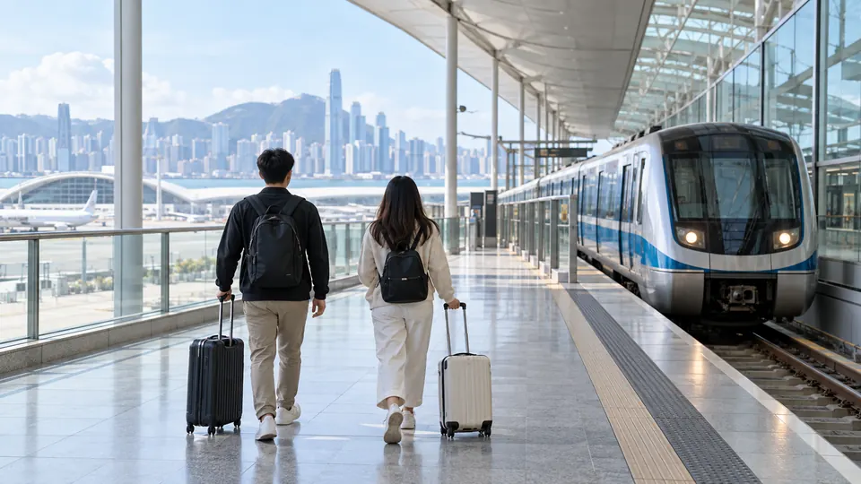 香港国際空港の到着ロビー